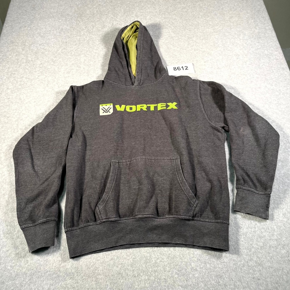 Vortex Optics Hoodie Mens Large Charcoal Gray Cotton Kangaroo Pocket Hunting